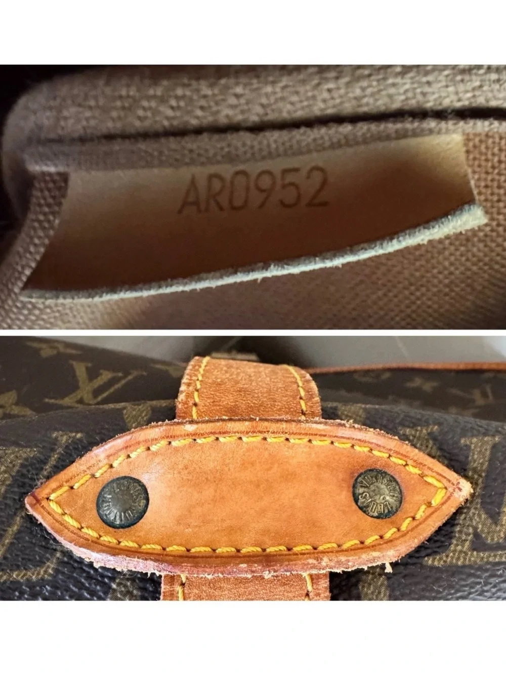 Louis Vuitton Monogram Canvas Messenger Bag in Brown and Tan